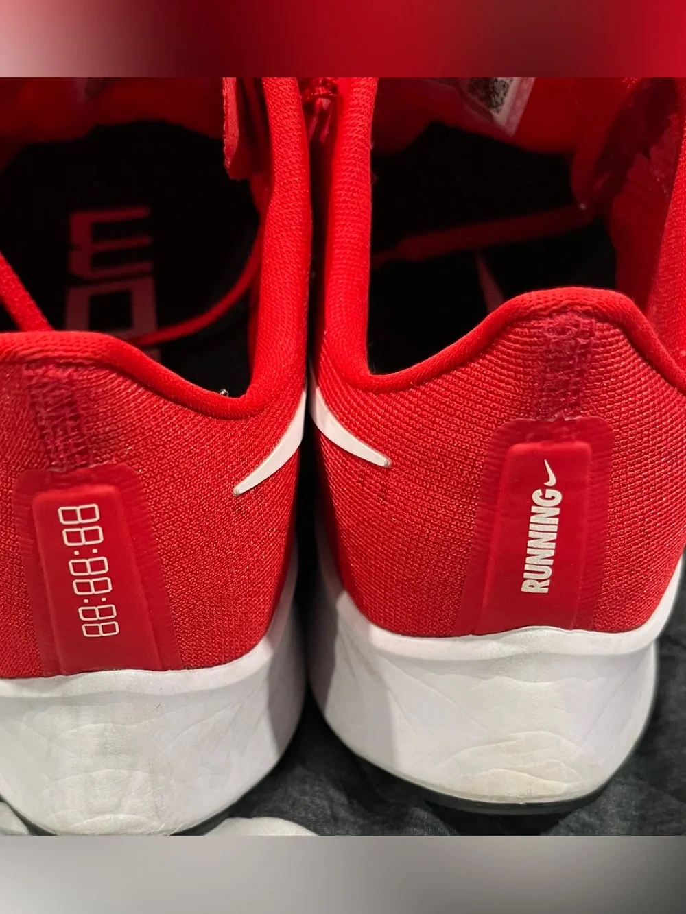 Nike Zoom Pegasus women Red Athletic Running Shoes with White Swoosh